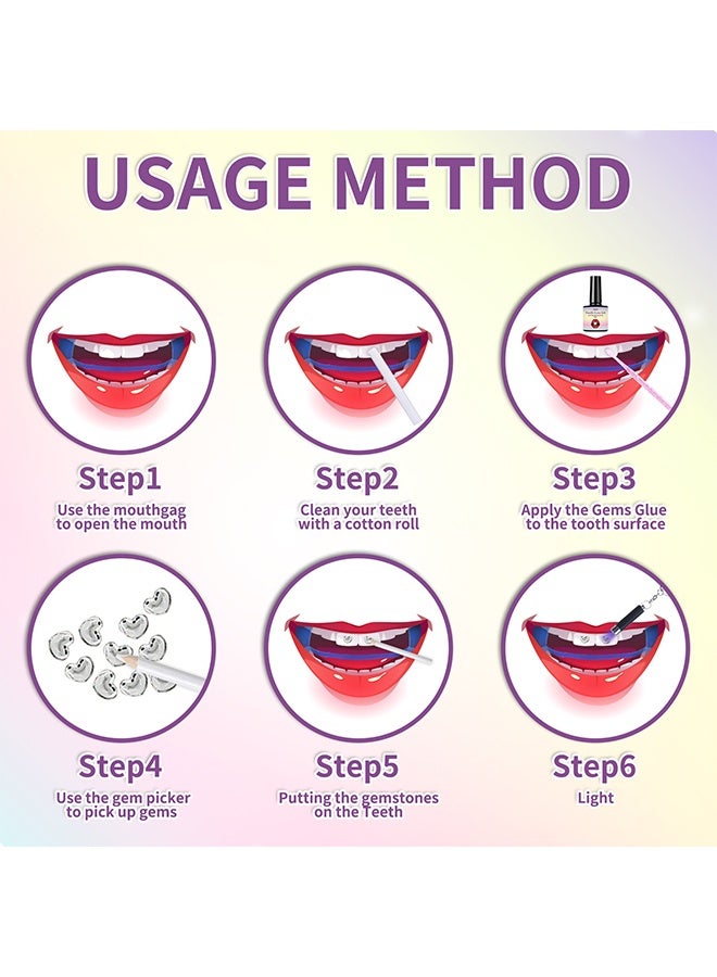 LUNOON DIY Tooth Gem Kit – 120 Sparkling Crystals for Teeth, Fashionable Tooth Jewelry Starter Kit, Professional Teeth Gems Kit for Personal Style - Image 4